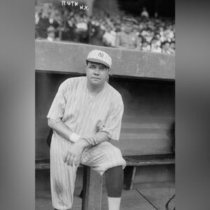 4x6 Babe Ruth, New York Yankees American Baseball Player 1921 Photo